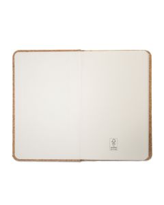 HAWKINS. Pocket cork notebook with plain pages, in FSC™ certified material and other controlled materials