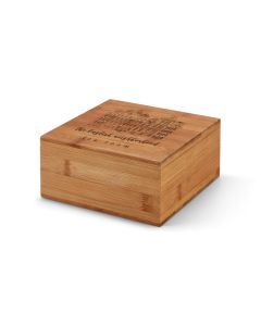 ARNICA. Bamboo tea box with 4 compartments and magnet closure