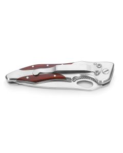 LAWRENCE. Pocket knife in stainless steel and wood