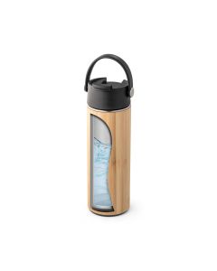 LAVER. Thermos bottle in bamboo, stainless steel and PP 440 mL