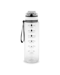 ERIKSSON. Bottle made from recycled PET (100% rPET), featuring motivational phrases and time markings to encourage you to drink water