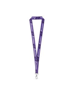 rPET sublimation lanyard with carabiner. The customisation can be on both sides of the lanyard