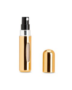 LINDEN. Aluminum refillable perfume atomizer designed for easy refilling