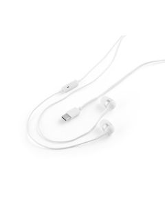 PRESLEY. Earphones with 1'2 metre USB-C cable and built-in ABS microphone