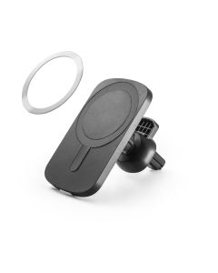 KOCH. Car smartphone holder with wireless magnetic charger 15W in recycled ABS (100% rABS)