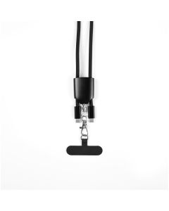 ZEWAIL. Lanyard with included smartphone holder, USB-C cable and various adapters in recycled ABS and recycled TPE
