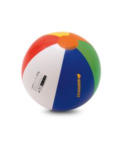 Multi coloured inflatable beach ball in opaque PVC