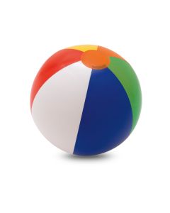 Multi coloured inflatable beach ball in opaque PVC