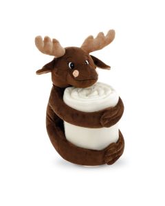 MOOSE. Plush reindeer with polar fleece blanket (180 g/m²)
