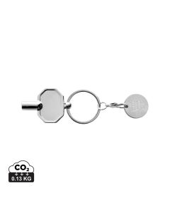 RCS recycled zinc alloy radiator key keychain with coin