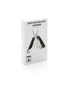 Solid multitool with carabiner