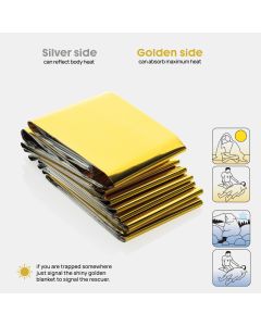 Solra emergency blanket in RCS recycled RPET pouch