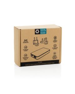 Fluxo RCS 65W flat GAN charger with universal connectors