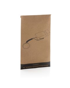 Standkey bamboo keychain phone stand