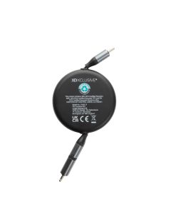 Terra RCS recycled aluminium retractable 240W 2-in-1 cable
