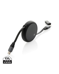 Terra RCS Recycled Aluminium Retractable 240W 2-in-1 Cable