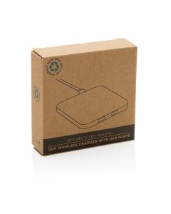 RCS recycled plastic 10W Wireless charger with USB Ports