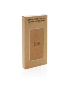 Cork And Wheat Straw Wireless Power Bank Charger 8,000 mAh