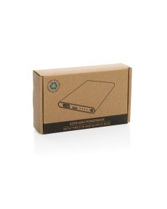 RCS recycled plastic/aluminium 4000mah powerbank with type C