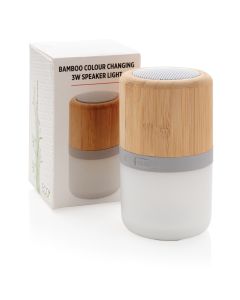 Bamboo Wireless Speaker With Colour Changing Light