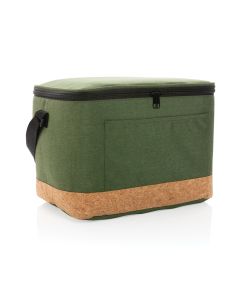 Impact AWARE™ XL RPET two tone cooler bag with cork detail