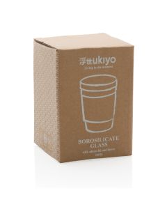 Ukiyo borosilicate glass with silicone lid and sleeve