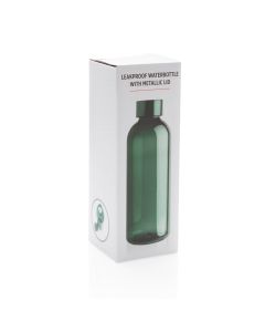 Leakproof water bottle with metallic lid