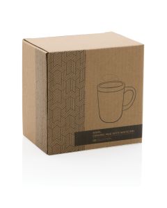 Ceramic mug with white rim 300ml