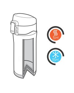 RCS Recycled stainless steel easy lock vacuum mug