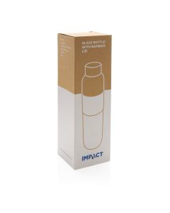 Impact Borosilicate Glass Bottle With Bamboo Lid