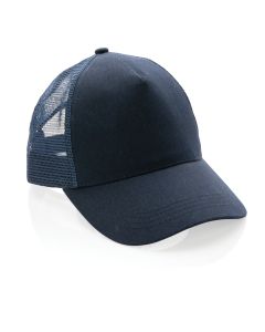 Impact AWARE™ Brushed rcotton 5 panel trucker cap 190gr
