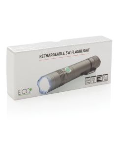 Rechargeable Metal Torch Flashlight