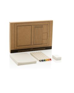 Micki GRS infinity 6pc colouring pencil set with notepad