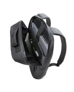 Fashion black laptop backpack PVC free