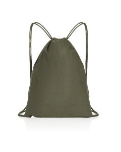 Impact AWARE™ recycled cotton drawstring backpack 145g