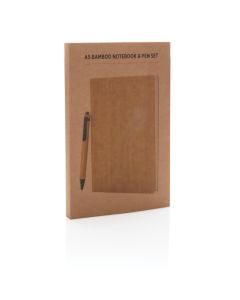 A5 Bamboo Notebook And Pen Set