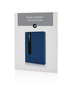 Standard hardcover PU A5 notebook with stylus pen