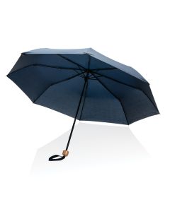 20.5" Impact AWARE™ RPET 190T Pongee bamboo mini umbrella
