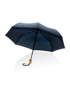 21" Impact AWARE™ RPET 190T bamboo auto open/close umbrella