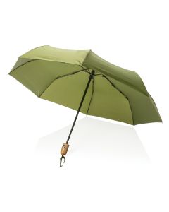RPET Recycled Automatic Umbrella With Bamboo Handle Impact AWARE