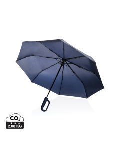 Yara 21" AWARE™ RPET Solid Colour Umbrella with Carabiner