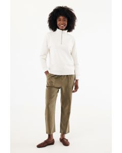 IQONIQ Elgon recycled cotton quarter zip sweater