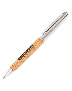 Cork Prestige Ball Pen Stainless Steel and Cork Twist Action