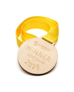 Made in Britain Circular Wooden Medal
