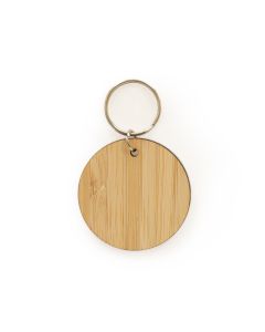 Circular Bamboo Keyring