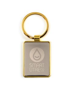 Rectangular Gold Keyring