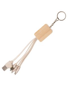 USB-C Rectangle Bamboo and Wheat Straw Charger