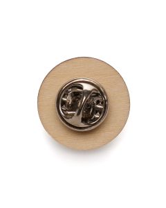 Small Round Wooden Badge
