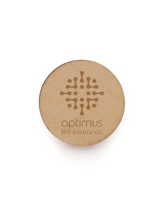 Small Round Wooden Badge