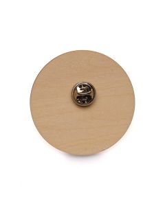 Large Round Wooden Badge
